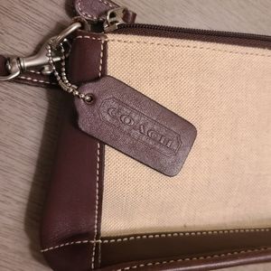 Coach Canvas and Leather Wristlet
